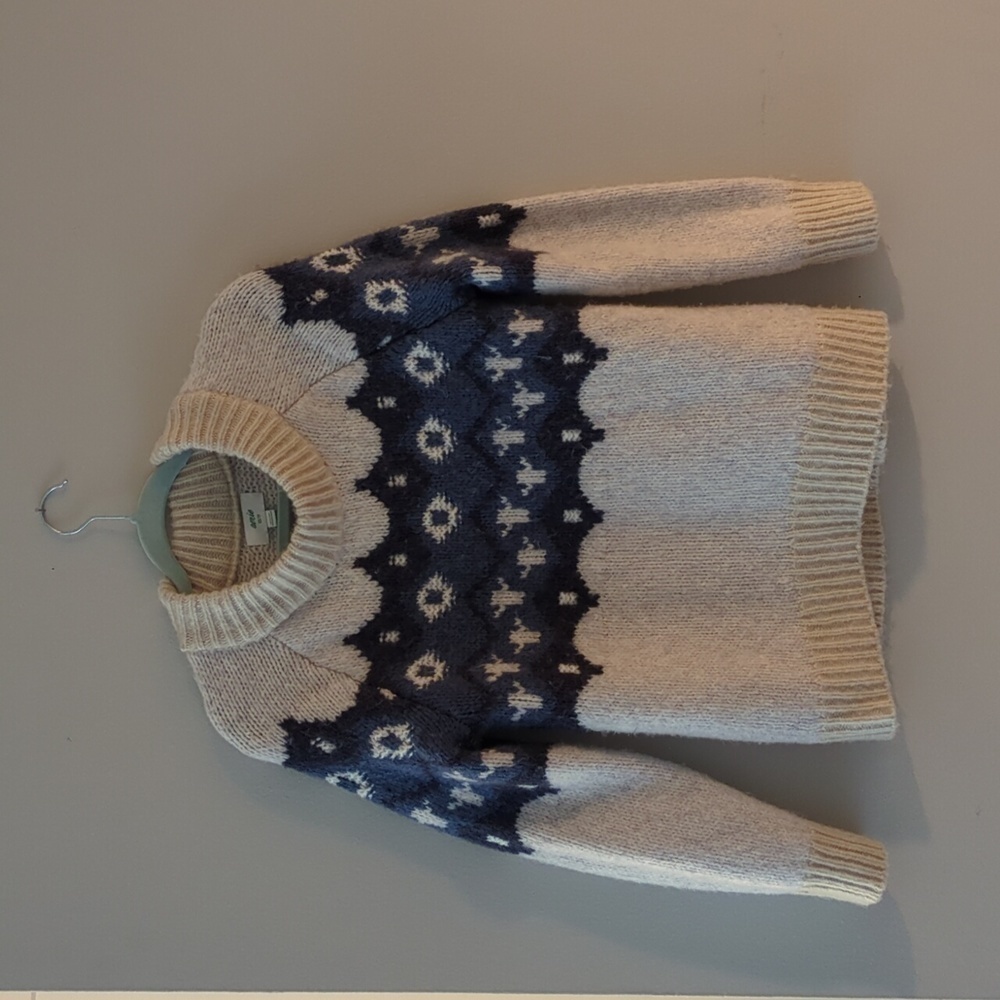 aerie Fair Isle Super Soft Oversized Pullover Sweater, Size XS, EUC